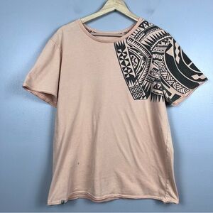 Maori Hook Men's Tribal Polynesian Tatoo Graphic Print Tee Shirt Size M; Moana